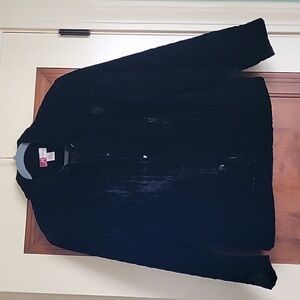 Vintage Black velvet Blazer jacket sz 14